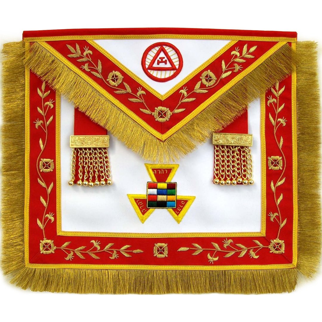 Masonic Royal Arch PHP Past High Priest Apron Bullion Hand Embroidered