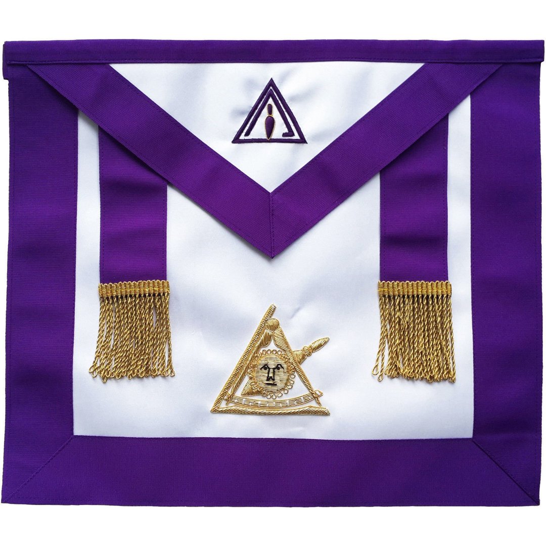 Masonic Past Thrice Illustrious Master PTIM Apron Hand Embroidered