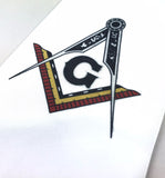 Masonic Sqaure compass and G Black tie Unique_Regalia
