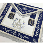 Masonic Blue Lodge Master Mason Silver Machine Embroidery Freemasons Apron - kitchcutlery
 - 2
