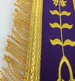 Masonic Blue Lodge Past Master Gold Machine Embroidery Purple Apron - kitchcutlery
 - 5