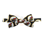 High Quality 100% Silk Masonic Knight Templar Bow Tie Black & White Unique_Regalia
