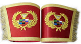 Past Grand High Priest Gauntlet Cuff Set, Royal Arch PGHP Masonic Cuffs