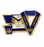 Blue Lodge Master Mason Apron Hand Embroidery Apron Gauntlet and Collar Set