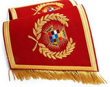 Masonic Gauntlets Cuffs - Past Grand High Priest PGHP Embroidered With Fringe