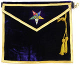 Hand Embroidered Masonic OES Worthy Patron Apron