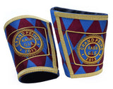 Masonic Royal Arch Regalia Personalised Handmade Embroidery Cuffs/Gauntlets