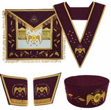Masonic Scottish Rite 95th Degree Hand embroidered Set Apron Collar Cap Gauntlets