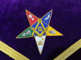 Hand Embroidered Masonic OES Worthy Patron Apron