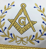 Masonic Blue Lodge Master Mason Gold Machine Embroidery Apron - kitchcutlery
 - 3