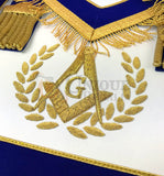 Blue Lodge Master Mason Apron Hand Embroidery Apron Gauntlet and Collar Set