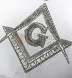 Masonic MASTER MASON Grand White Hand Embroided Apron with square compass G