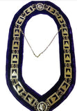 33rd Degree - Scottish Rite Chain Collar - Gold/Silver on Purple + Free Case
