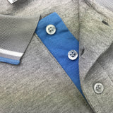 Masonic Golf Polo Shirt with Square compass & G Embroidery Logo Black/Grey/Blue