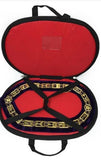 Knights Templar - Masonic Chain Collar - Gold/Silver on Red + Free Case