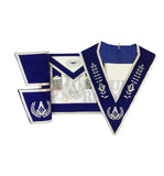 Blue Lodge Master Mason Apron Hand Embroidery Apron Gauntlet and Collar Set