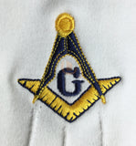 Masonic Gloves Yellow Square compass with G Machine Embroidery - kitchcutlery
 - 2