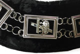 Knights Templar - Masonic Chain Collar - Gold/Silver on Black + Free Case