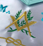 Master Mason Groussier French Rite Square and compass Acacia MB Apron