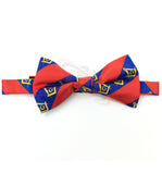 High Quality 100% Silk Masonic Bow Tie Red and Blue Unique_Regalia