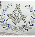 Masonic Blue Lodge Master Mason Silver Machine Embroidery Freemasons Apron - kitchcutlery
 - 3
