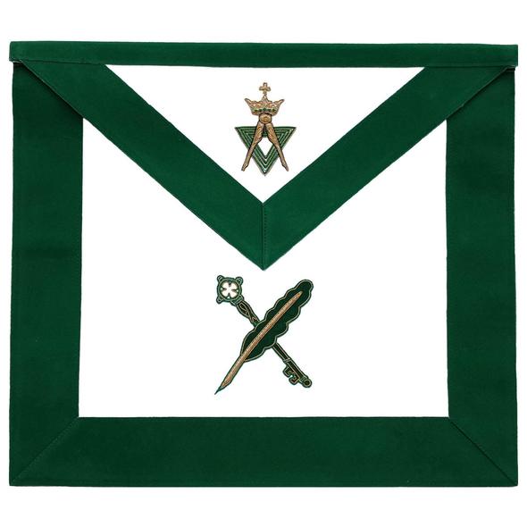 Allied_Masonic_Degree_AMD_Hand_Embroidered_Officer_Apron_Secretary_Treasurer Unique Regalia