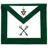 Allied Masonic Degree AMD Hand Embroidered Officer Apron - Treasurer Unique Regalia