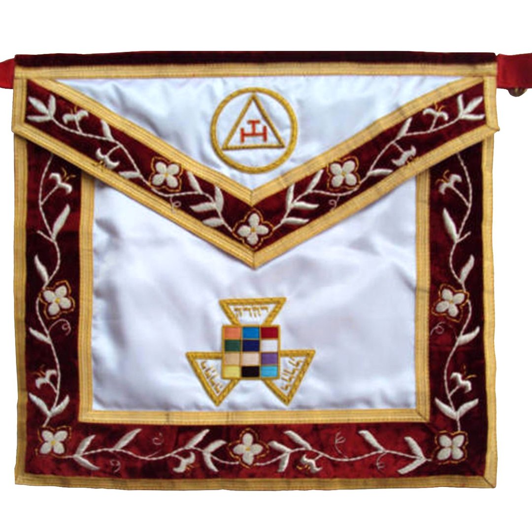 Masonic Royal Arch Grand High Priest Apron Wreath Bullion Hand Embroidered