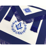 Copy of Masonic Blue Lodge Master Mason Apron Machine Embroidery with Fringe Blue - kitchcutlery
 - 2