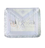 Blue Lodge Master Mason Apron white with Fringe