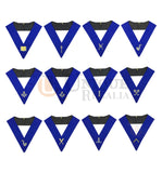 Masonic Blue Lodge Officers Collar Set of 12 Machine Embroidery Collars