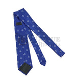 Masonic Regalia Craft Masons Silk Tie Embroided Square Compass & G Blue