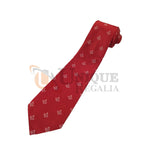 Masonic Regalia Craft Masons Silk Tie Embroided Square Compass & G Red Unique Regalia