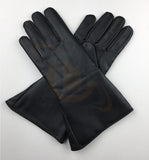 Masonic Piper Drummer Leather Gauntlets/Gloves Black Soft Leather Knight Templar - kitchcutlery
 - 3