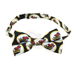 High Quality 100% Silk Masonic Knight Templar Bow Tie Black & White