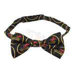 High Quality 100% Silk Masonic Knight Templar Bow Tie Black & Yellow Unique_Regalia