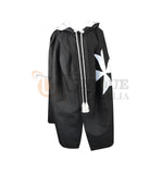 Masonic Knight Malta Mantle Black with (8 pointed) Malta Cross