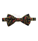 High Quality 100% Silk Masonic Knight Templar Bow Tie Black & Yellow Unique_Regalia
