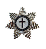 MASONIC KNIGHT TEMPLAR SILVER PLATED BREAST STAR JEWEL