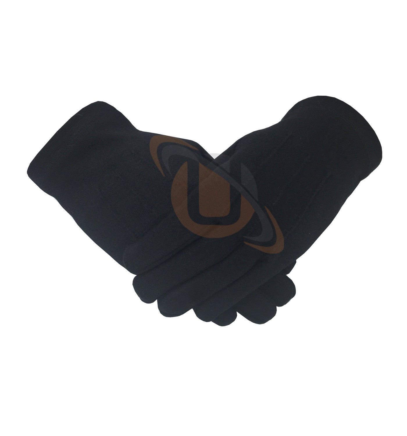 Masonic Knight Templar Plain 100% Cotton Glove Black