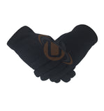 Masonic Knight Templar Plain 100% Cotton Glove Black