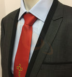 Masonic 100% silk Rose Croix Degree Tie Red with logo Unique Regalia
