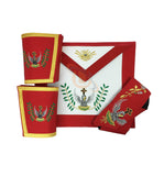 Masonic Rose Croix 18th Degree Apron, Gauntlets and Collar Set - kitchcutlery
 - 1