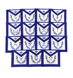 Masonic Blue Lodge Officers Aprons- Set of 15 Aprons