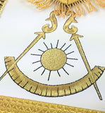 Masonic Blue Lodge Past Master Gold Machine Embroidery Apron - kitchcutlery
 - 2