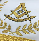 Masonic Blue Lodge Past Master Gold Machine Embroidery Freemasons Apron - kitchcutlery
 - 3