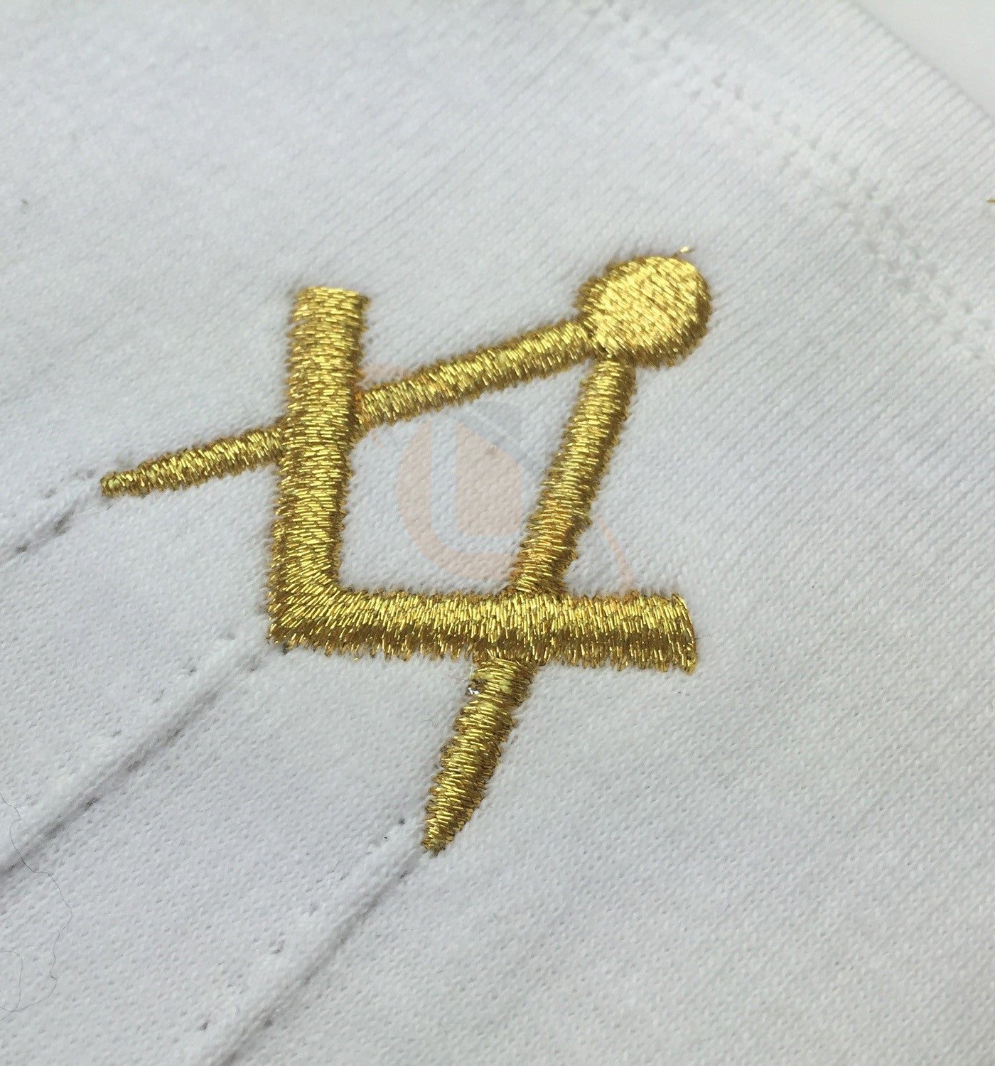 Masonic Cotton Glove with Golden Embroidery Square and Compass - kitchcutlery
 - 2