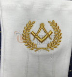 Masonic Cotton Gloves with Mylar Embroidery  Square Compass Gold/Silver