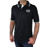 Masonic Golf Polo Shirt with Square compass & G Embroidery Logo Black/Grey/Blue