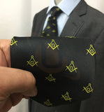 Masonic Regalia Craft Masons Silk Tie Embroided Square Compass & G Lodge Gift Unique Regalia